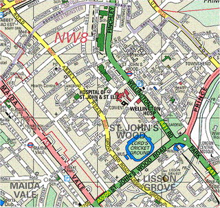 St John's Wood, map, london, NW8